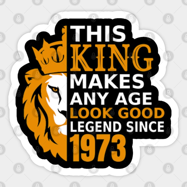 This King Makes Any Age Look Good Sticker by Gamers Gear